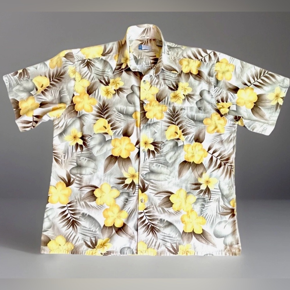 Half Moon Bay Men’s Short Sleeve Hawaiian Shirt Cotton L/XL